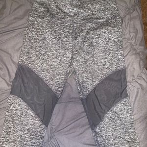Gray mesh leggings